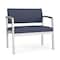 Lesro Lenox Steel Chair, Denim (Blue) Seat, Denim Back, 33 W 24.5 L 32 H, Linette Vinyl Seat LS1401 - alternate 1